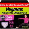 imageNinjamas Girls Bedwetting Nighttime Underwear  Size SM 3870 lbs 14 Count Overnight Protection Ultra Absorbent HypoallergenicSmallMedium