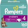 imagePampers Cruisers Diapers  Size 7 One Month Supply 88 Count Disposable Active Baby Diapers with Custom StretchSize 4