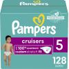 imagePampers Cruisers Diapers  Size 7 One Month Supply 88 Count Disposable Active Baby Diapers with Custom StretchSize 5