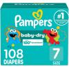 imagePampers Diapers  Baby Dry  Size 7 108 Count Absorbent Disposable Infant Diaper Packaging May VarySize 7