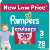 imagePampers Diapers  Cruisers 360  Size 6 104 Count Babyproof up to 100 Leakproof PullOn DiaperSize 3