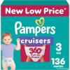 imagePampers Diapers  Cruisers 360  Size 6 104 Count Babyproof up to 100 Leakproof PullOn DiaperSize 3