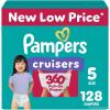 imagePampers Diapers  Cruisers 360  Size 6 104 Count Babyproof up to 100 Leakproof PullOn DiaperSize 5