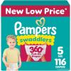 imagePampers Diapers  Swaddlers 360  Size 6 92 Count for up to 100 Leakproof Premium Skin Protection Packaging May VarySize 5
