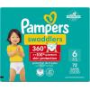 imagePampers Diapers  Swaddlers 360  Size 6 92 Count for up to 100 Leakproof Premium Skin Protection Packaging May VarySize 6