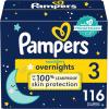 imagePampers Overnight Diapers  Swaddlers Overnights  Size 4 104 Count Disposable Baby Diaper Night Time Leak and Skin ProtectionSize 3