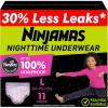 imageNinjamas Girls Bedwetting Nighttime Underwear  Size SM 3870 lbs 14 Count Overnight Protection Ultra Absorbent HypoallergenicLarge