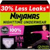 imageNinjamas Girls Bedwetting Nighttime Underwear  Size SM 3870 lbs 14 Count Overnight Protection Ultra Absorbent HypoallergenicSmallMedium