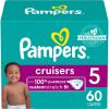 imagePampers Cruisers Diapers  Size 7 One Month Supply 88 Count Disposable Active Baby Diapers with Custom StretchSize 5