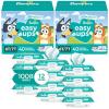 imagePampers Easy Ups Pull On Training Underwear Boys 4T5T 2 Month Supply 2 x 104 Count with Sensitive Water Based Baby Wipes 12X Multi Pack PopTop and Refill 1008 CountSize 6T7T