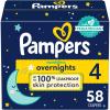 imagePampers Overnight Diapers  Swaddlers Overnights  Size 4 104 Count Disposable Baby Diaper Night Time Leak and Skin ProtectionSize 4