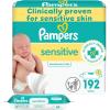 imagePampers Sensitive Baby Wipes Water Based Hypoallergenic and Unscented 8 FlipTop Packs 4 Refill Packs 1008 Wipes Total64 Count Pack of 3