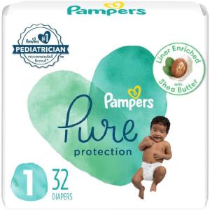 imagePampers Baby Diapers  Pure Protection  Size 7 88 Count for up to 100 Leakproof Premium Plantbased Skin ProtectionSize 1