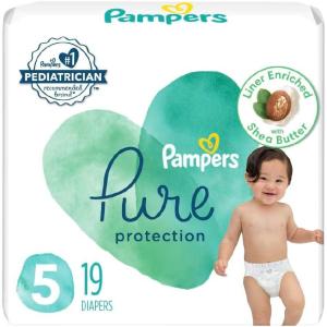 imagePampers Baby Diapers  Pure Protection  Size 7 88 Count for up to 100 Leakproof Premium Plantbased Skin ProtectionSize 5