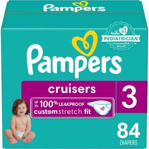 imagePampers Cruisers Diapers  Size 7 One Month Supply 88 Count Disposable Active Baby Diapers with Custom StretchSize 3