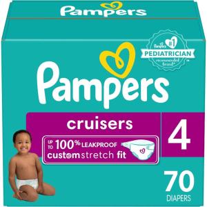 imagePampers Cruisers Diapers  Size 7 One Month Supply 88 Count Disposable Active Baby Diapers with Custom StretchSize 4