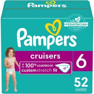 imagePampers Cruisers Diapers  Size 7 One Month Supply 88 Count Disposable Active Baby Diapers with Custom StretchSize 6