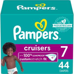 imagePampers Cruisers Diapers  Size 7 One Month Supply 88 Count Disposable Active Baby Diapers with Custom StretchSize 7