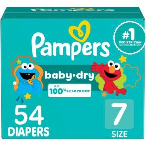 imagePampers Diapers  Baby Dry  Size 7 108 Count Absorbent Disposable Infant Diaper Packaging May VarySize 7