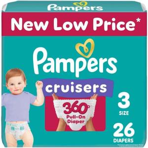 imagePampers Diapers  Cruisers 360  Size 6 104 Count Babyproof up to 100 Leakproof PullOn DiaperSize 3