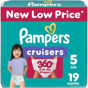 imagePampers Diapers  Cruisers 360  Size 6 104 Count Babyproof up to 100 Leakproof PullOn DiaperSize 5