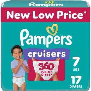 imagePampers Diapers  Cruisers 360  Size 6 104 Count Babyproof up to 100 Leakproof PullOn DiaperSize 7