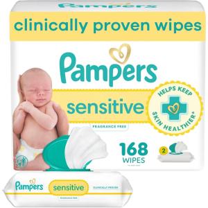 imagePampers Sensitive Baby Wipes Water Based Hypoallergenic and Unscented 8 FlipTop Packs 4 Refill Packs 1008 Wipes Total84 Count Pack of 2