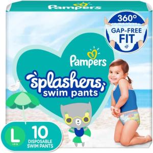 imagePampers Swim Diapers  Splashers  Size 5 17 Count GapFree Disposable Baby Swimming Pants10 Count Pack of 1