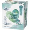 imagePampers Baby Wipes Aqua Pure 99 waterbased wipes Hypoallergenic and Unscented Baby Wipes 672 Wipes Total 12 FlipTop Packs56 Count Pack of 10
