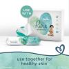 imagePampers Baby Wipes Aqua Pure 99 waterbased wipes Hypoallergenic and Unscented Baby Wipes 672 Wipes Total 12 FlipTop Packs56 Count Pack of 10