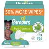 imagePampers Baby Wipes Free ampamp Gentle Hypoallergenic and Unscented Wipe 100 Plant Based PlasticFree for Babies 936 Total 12 FlipTop PacksUnscented