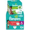 imagePampers Pull On Cruisers 360 Fit Disposable Baby Diapers Size 4 One Month Supply 144 Count with Free ampamp Gentle Baby Wipes 12 FlipTop Packs 936 Wipes TotalSize 6