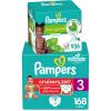 imagePampers Pull On Cruisers 360 Fit Disposable Baby Diapers Size 4 One Month Supply 144 Count with Free ampamp Gentle Baby Wipes 12 FlipTop Packs 936 Wipes TotalSize 3
