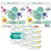 imagePampers Pure Pants 4T5T 2 x 80 Count with Sensitive Water Based Baby Wipes 12X PopTop and Refill Packs 1008 CountSize 2T3T