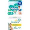 imagePampers Splashers Swim Diapers  Size L 17 Count GapFree Disposable Baby Swim Pants  Pampers Sensitive Baby Wipes Water Based Hypoallergenic and Unscented 6 FlipTop Packs 504 Wipes Total
