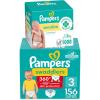 imagePampers Swaddlers 360 PullOn Diapers Size 3 156 Count with Sensitive Water Based Baby Wipes 12 FlipTop Packs 1008 Wipes Total