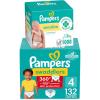 imagePampers Swaddlers 360 PullOn Diapers Size 4 132 Count with Sensitive Water Based Baby Wipes 12 FlipTop Packs 1008 Wipes Total