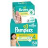 imagePampers Swaddlers Disposable Baby Diapers Size 4 150 Count with Sensitive Water Based Baby Wipes 12 FlipTop Packs 1008 Wipes Total4