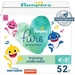 imagePampers Training Pants  Pure Protection  Size 2T3T 60 Count Baby Shark Premium Hypoallergenic Potty Underwear4T5T