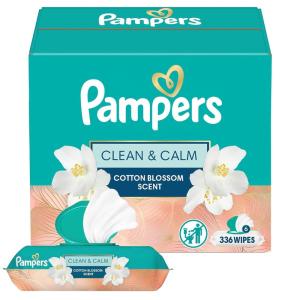 imagePampers Wipes Clean ampamp Calm Cotton Blossom Scent 672 Wipes Total 12X PopTop Packs56 Count Pack of 6