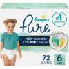 imagePampers Pure Protection Baby Diapers Size 6 35 lbs 72 Count Up to 100 Leakproof Premium PlantBased Skin Protection Hypoallergenic Soft Diapers