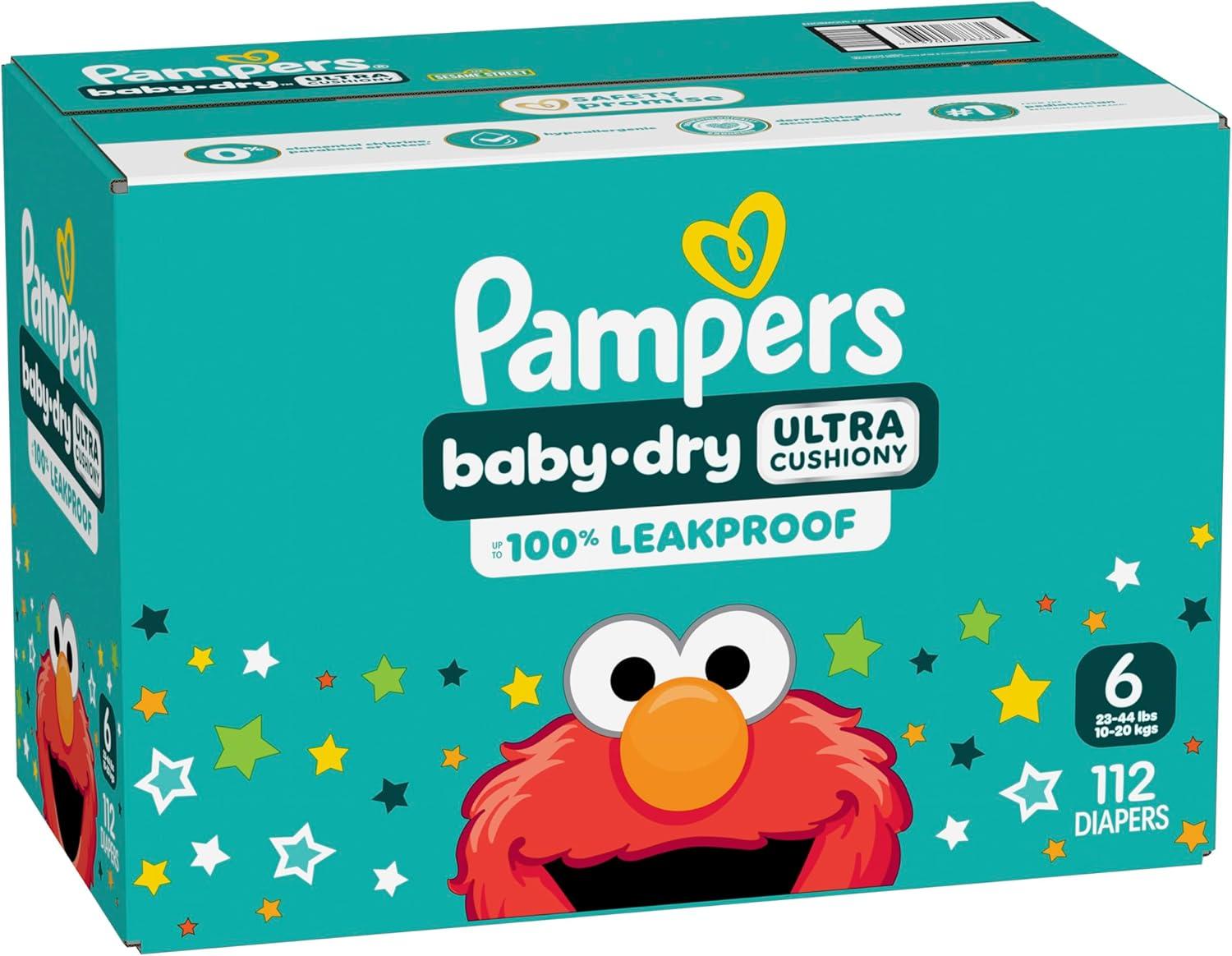 imagePampers Diapers  Baby Dry  Size 6 21 Count Absorbent Disposable Infant Diaper Packaging May VarySize 6