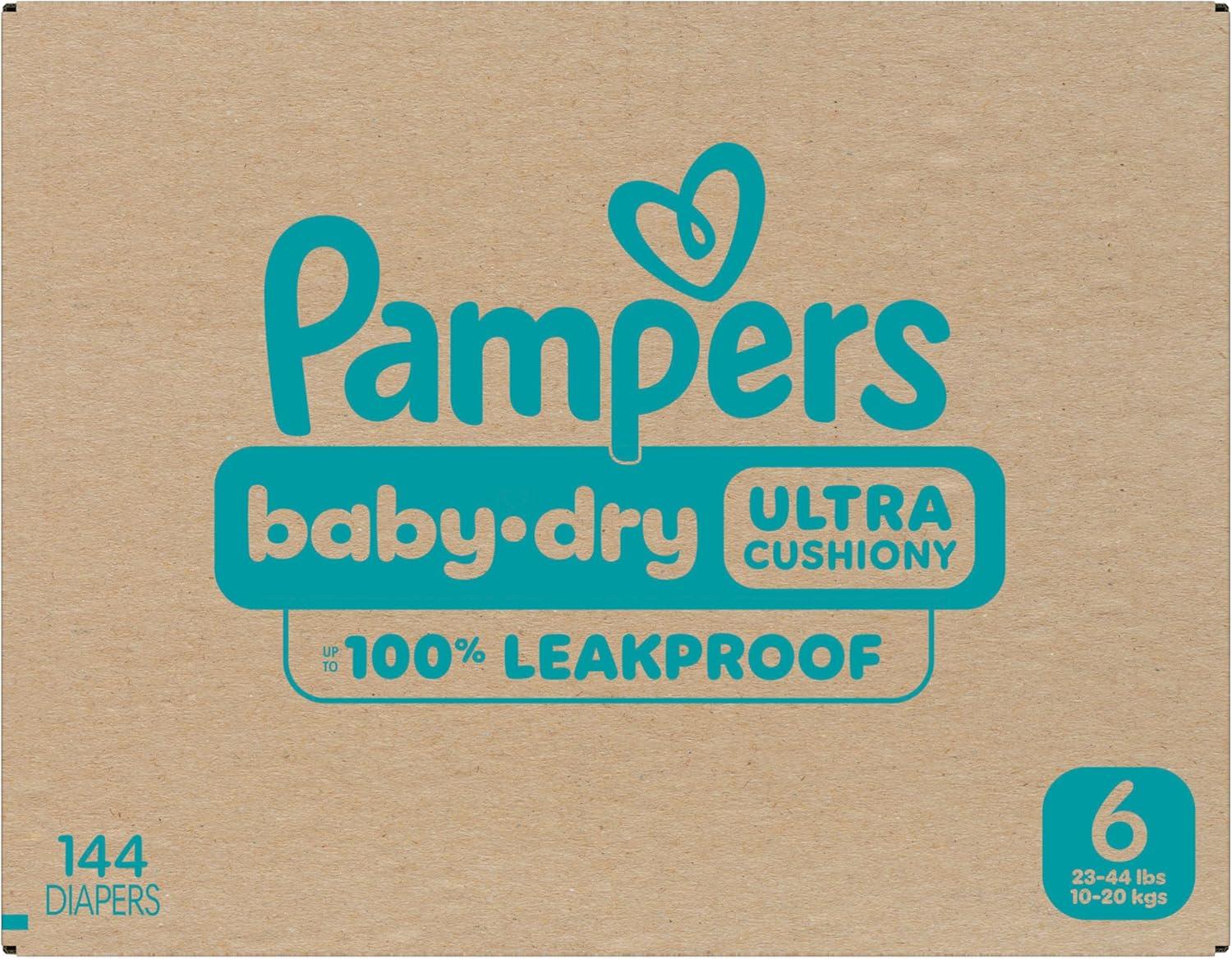 imagePampers Diapers  Baby Dry  Size 6 21 Count Absorbent Disposable Infant Diaper Packaging May VarySize 6