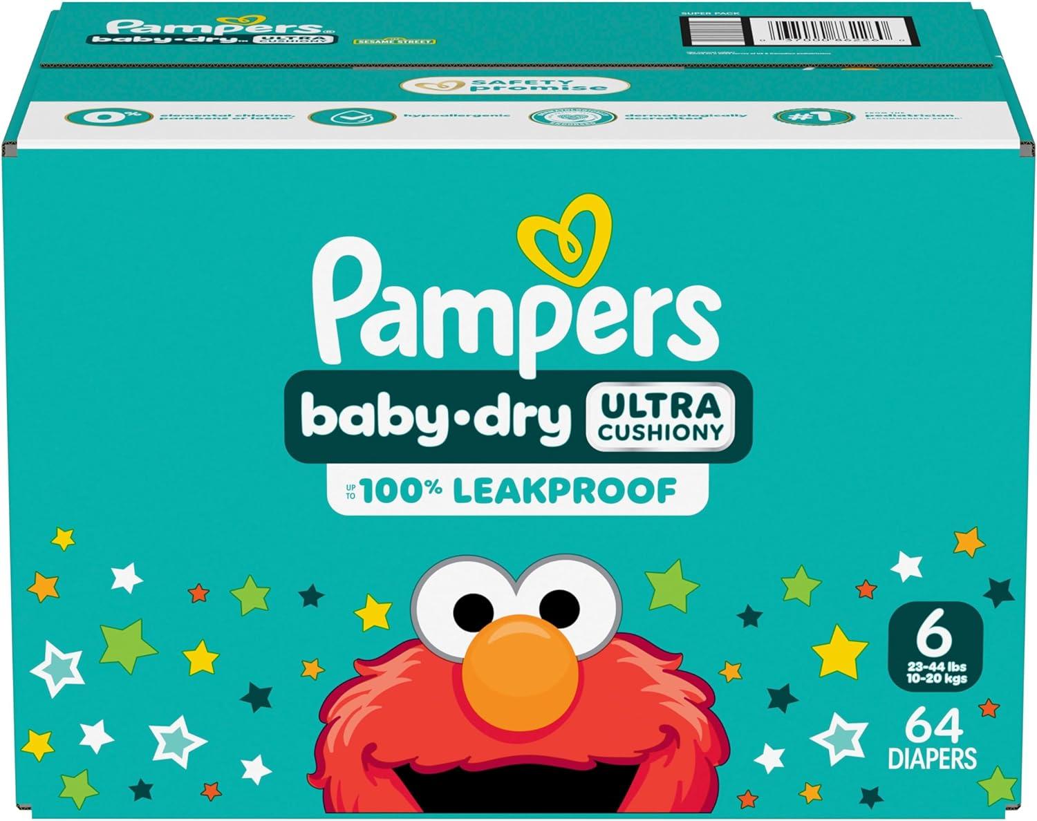 imagePampers Diapers  Baby Dry  Size 6 21 Count Absorbent Disposable Infant Diaper Packaging May VarySize 6