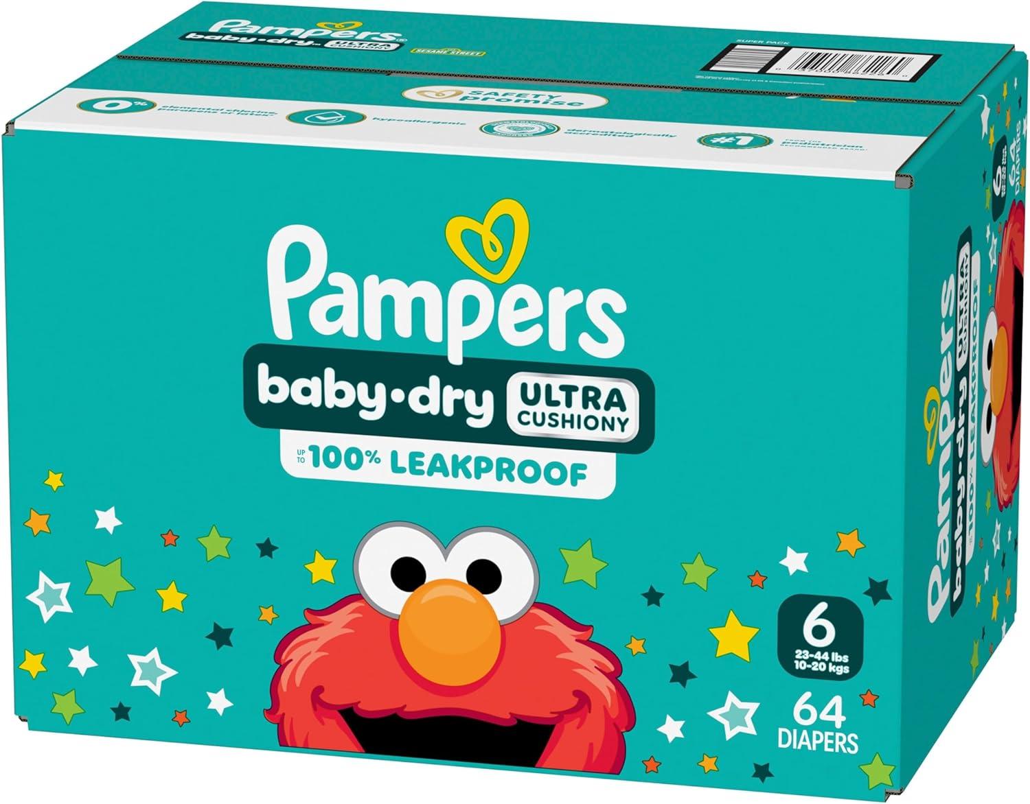 imagePampers Diapers  Baby Dry  Size 6 21 Count Absorbent Disposable Infant Diaper Packaging May VarySize 6