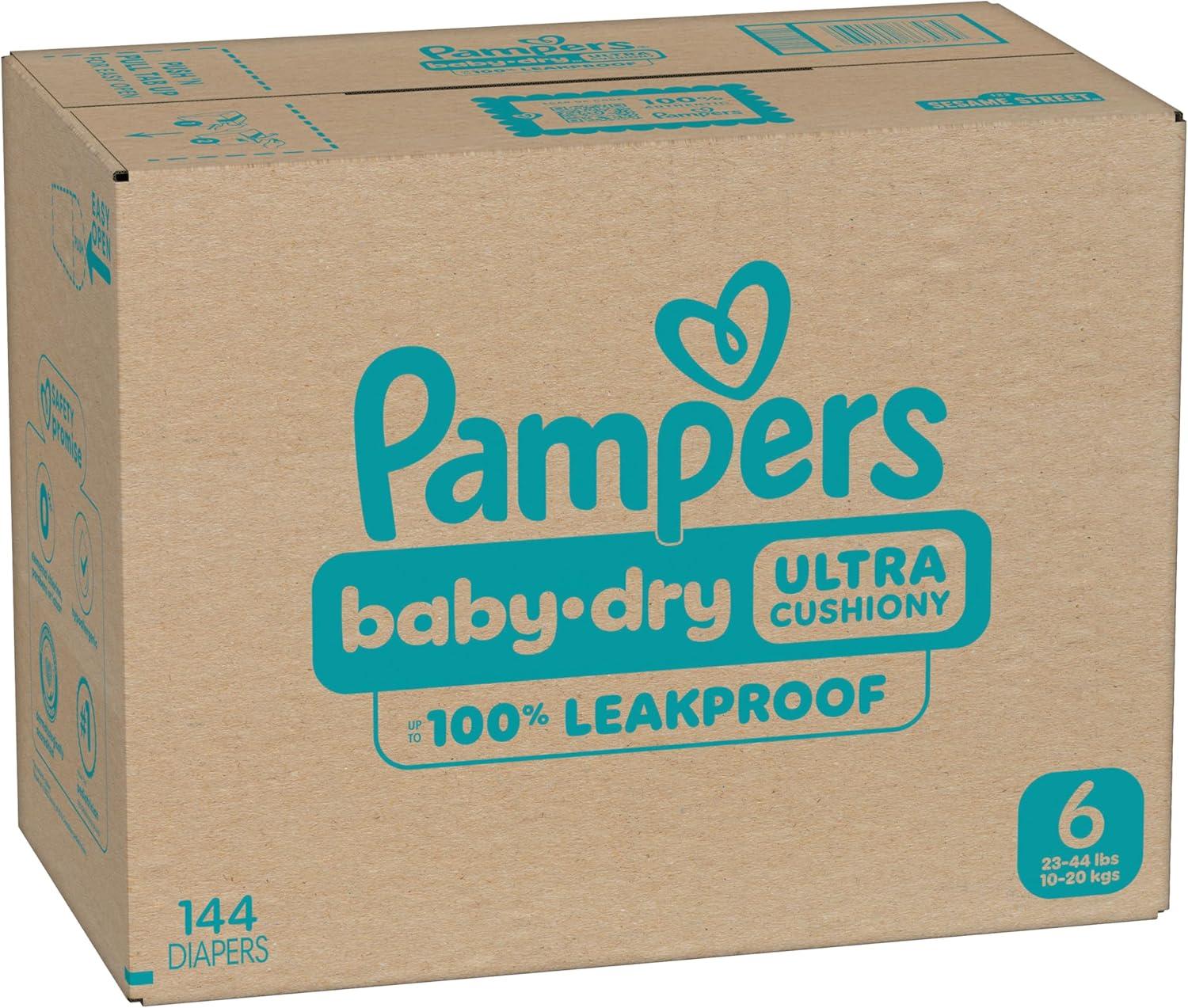 imagePampers Diapers  Baby Dry  Size 6 21 Count Absorbent Disposable Infant Diaper Packaging May VarySize 6