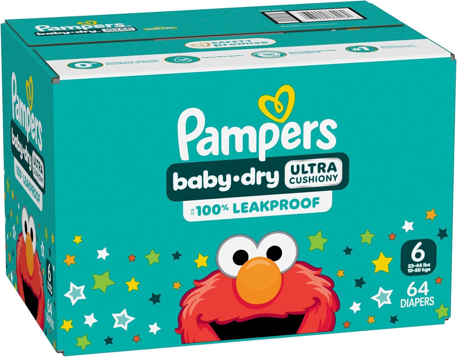 imagePampers Diapers  Baby Dry  Size 6 21 Count Absorbent Disposable Infant Diaper Packaging May VarySize 6