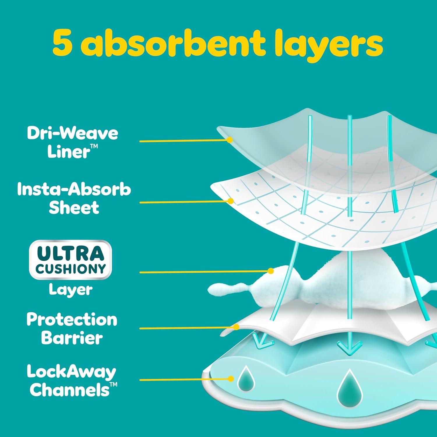 imagePampers Diapers  Baby Dry  Size 6 21 Count Absorbent Disposable Infant Diaper Packaging May VarySize 6