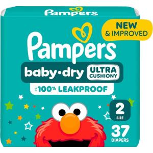 imagePampers Diapers  Baby Dry  Size 2 37 Count Absorbent Disposable Infant Diaper Packaging May Vary